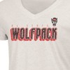 NCAA NC State Wolfpack Women's Oatmeal V-Neck T-Shirt - 3 of 3