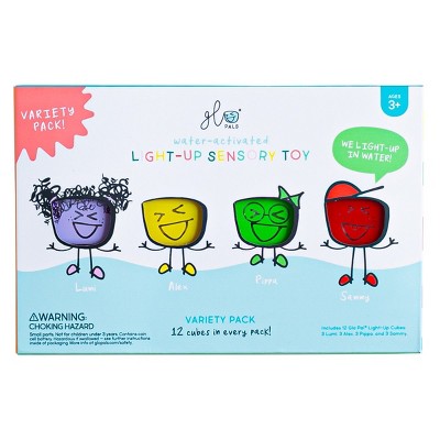 Glo Pals Light Up Water Cubes -Tray of 12