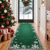 Washable Christmas Area Rug Xmas Snowflake Decorative Rugs for Living Room Bedroom Soft Foldable Accent Rugs - 2 of 4