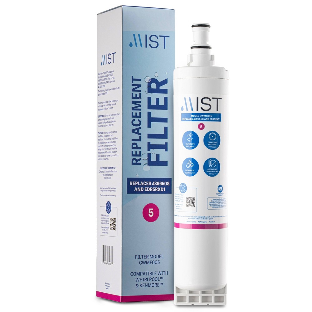 Mist 4396508 & EDR5RXD1 Water Filter Replacement Compatible Whirlpool Models: 4396508 4396510