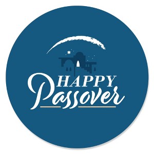 Big Dot of Happiness Happy Passover - Pesach Holiday Party Circle Sticker Labels - 24 Count - 1 of 4
