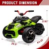 12V Kids Electric 3-Wheel Ride-On Car with Parent Remote Control, 2x55W Motors, 2 Speeds, LED Lights, Music, USB, Suspension & EVA Tires - 4 of 4