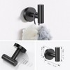 Itopfox 4 Piece Matte Black Bathroom Hardware Set Stainless Steel Wall Mounted Includes Towel Ring Toilet Paper Holder 2 Hooks - 4 of 4