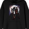 Universal Monsters Dracula's Castle Long Sleeve Black Adult Hooded Sweatshirt - 2 of 3