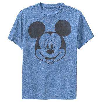 Boy's Mickey & Friends Smiling Mickey Mouse Distressed Performance Tee