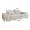 63" Comfy Loveseat with Corduroy Fabric and Deep Seat for Living Room,Bedroom,and Apartment - The Pop Home - 4 of 4