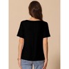 INSPIRE CHIC Women's Cowl Neck Short Sleeve Casual Stretchy Shirts - 4 of 4
