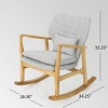 Benny Mid Century Modern Fabric Rocking Chair - Christopher Knight Home - 2 of 4