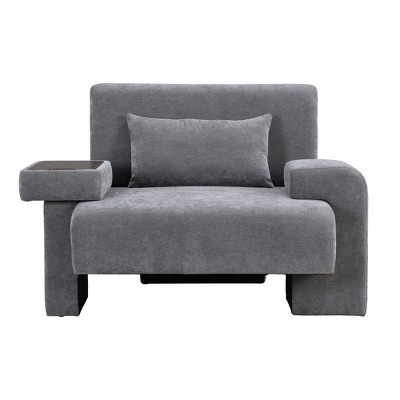 Modern Oversized Armchair, 48'' Wide Mid-Century Chair with Pillow Upholstered, Sturdy Wood Frame & Soft Cushion for Living Room