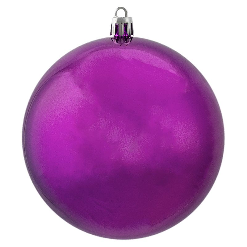 Northlight 12ct Shatterproof Shiny Christmas Ball Ornament Set 4" - Purple, 2 of 3