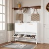 Mlezan Shoe Cabinet: 4 Flip Drawers,Adjustable Shelf,Metal Bracket.Freestanding Organizer for Entryway or Hallway, For Shoe Storage and Organization. - 2 of 4