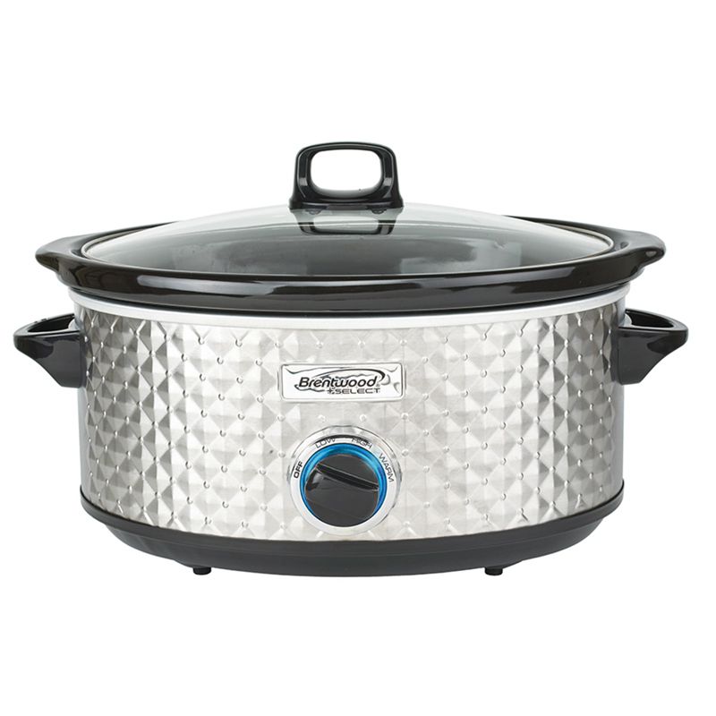 Brentwood Select 7 Quart Slow Cooker in Silver, 2 of 5