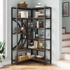 Industrial Corner Bookshelf with 6 Tier, L-Shaped Modern Bookcase, Large Corner Storage Rack - 4 of 4