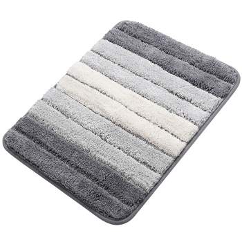 Bath Mat, Super Soft Plush Shower Mat Anti-slip, Super Absorbent Chenille Bath  Mat Quick Dry, Washable Bathroom Rug (51 X 81cm, Dark Grey)