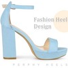 Perphy Women's Platform Ankle Strap Open Toe Chunky High Heel Sandals - 4 of 4