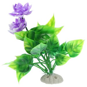 Unique Bargains Fish Tank Aquarium Decorations Plants Aquarium Decorations PE Ceramics Plants 5.91" - 1 of 4