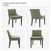 Set of 2 Modern Corduroy Upholstered Accent Dining Chairs with Mid Back and Wood Legs, Side Chairs for Living Room or Dining Room - Beige - 2 of 4