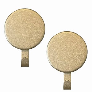 Attract 2pc Magnetic Indoor Outdoor Christmas Wreath Hanger Textured Gold - 1 of 3