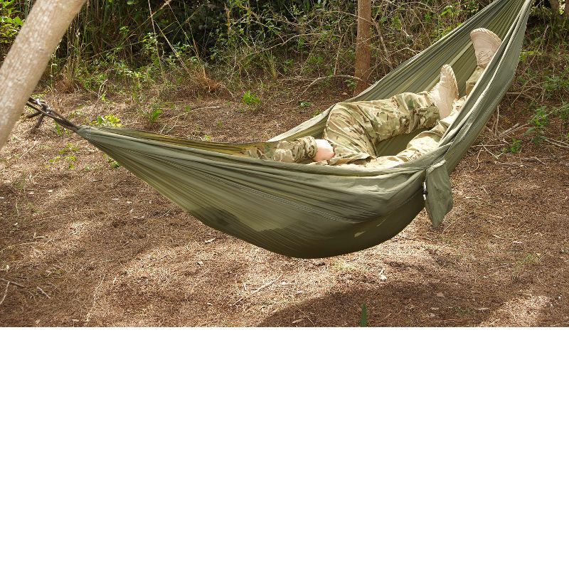 Snugpak Tropical Hammock, Lightweight Parachute Nylon, Includes 2 Steel Carabiners, Supports 400 Pounds, 1 of 7