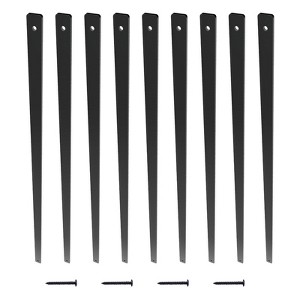VEVOR Staircase Metal Balusters, 38'' x 1'' Flat Aluminum Alloy Decorative Banister Spindles, 72 Pack Deck Baluster with Screws - 1 of 4