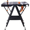 Portable Folding Work Table, 2-in-1 as Sawhorse & Workbench, Large Load Capacity with 2pcs Clamps - 4 of 4