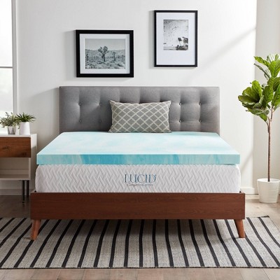 Twin Comfort Collection 3" Gel Swirl Memory Foam Mattress Topper - Lucid