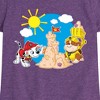 Girls' - Paw Patrol - Marshall And Rubble Beach Fitted Short Sleeve Graphic T-Shirt - 2 of 4