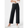 Coolmee Women's High Waisted Cropped Wide Leg Stretchy Straight Pants Trousers with Pockets - 4 of 4