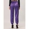 INSPIRE CHIC Women's Drawstring Elastic Waist Ankle Length Satin Joggers Pants with Pocket - 4 of 4