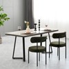 CENGHU Mid-Century Modern Boucle Dining Chairs Set of 2, Curved Backrest Chair, Round Upholstered Kitchen Chairs - 3 of 4