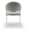 NicBex Modern Accent Chair with Metal Legs, Velvet Contemporary Desk Chair, Living Room Chair for Office, Home, Small Spaces - 4 of 4