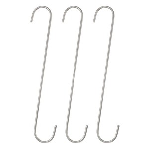 Unique Bargains High Manganese Steel Kitchen Garden Bathroom S-shaped Hooks and Hangers 3 Pcs - 1 of 4