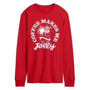 Men's - Instant Message - Coffee Makes Me Jolly Long Sleeve Graphic T-Shirt - 1 of 3