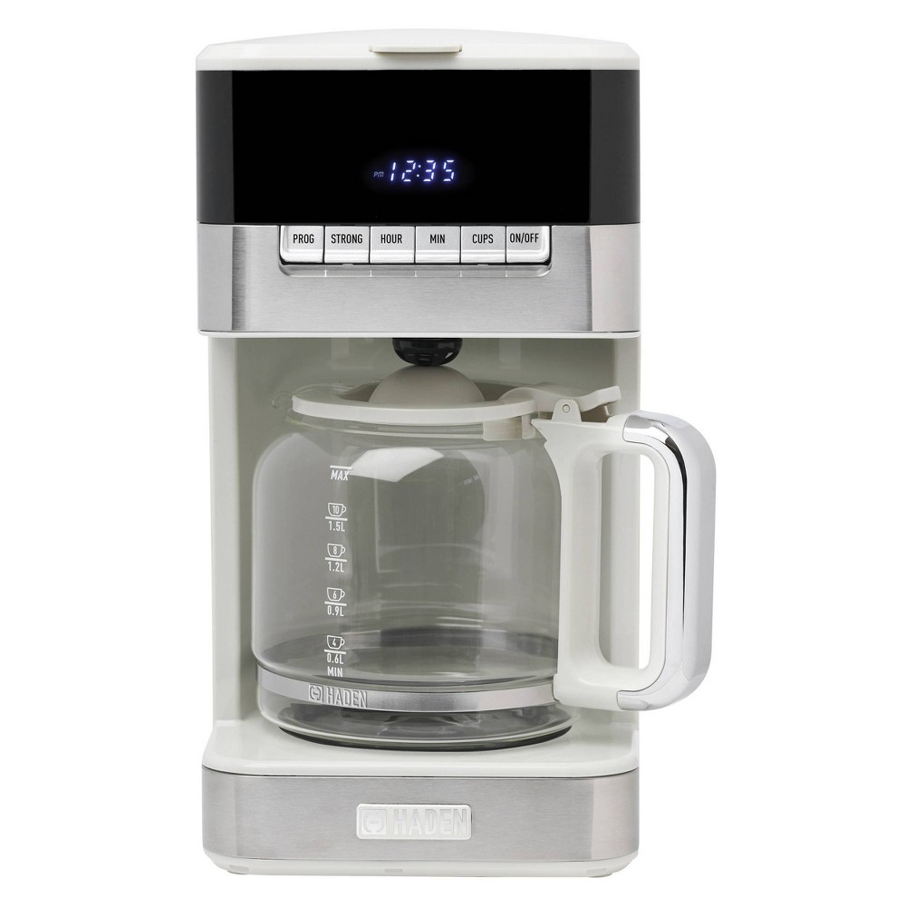 HADEN 12c Digital Drip Coffee Maker Ivory and Chrome