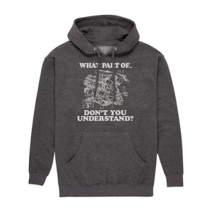 Men's - Instant Message - What Part Don't You Understand Engine Graphic Fleece Pullover Hoodie - 1 of 4
