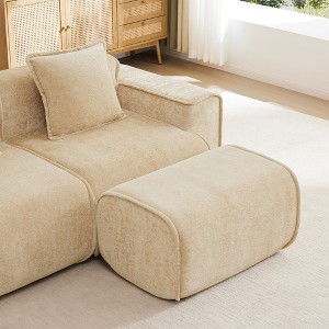 CAVINAS 30"L Modular Sofa Ottoman for Living Room,Luxury Velvet Fabric Footrest Ottoman with Soft Structure,High Resilience Foam Filliing - 1 of 4