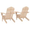 vidaXL Patio Adirondack Chair with Tea Table – Comfortable Outdoor Seating, Solid Fir Wood, Easy Assembly, Weather-Resistant, Ergonomically Design - 4 of 4