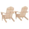 vidaXL Patio Adirondack Chair with Tea Table – Comfortable Outdoor Seating, Solid Fir Wood, Easy Assembly, Weather-Resistant, Ergonomically Design - image 4 of 4