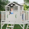 2-Story Outdoor Wooden Playhouse with Climbing Wall – Elevated Cedar Playhouse for Kids (1-Pack) - 4 of 4