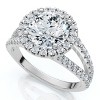 Pompeii3 1.90Ct Diamond Engagement Ring Split Shank Ring 14k Gold or Platinum Lab Created - 3 of 4
