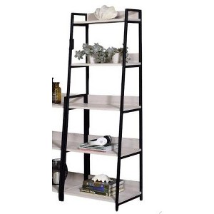 Kumasinova 3/5 Tier Ladder Bookshelf with Sturdy Metal Frame,Vertical Display Storage Shelf for Living Room & Study,Modern Freestanding Book Shelf - 1 of 4