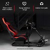 Dardoo Racing Simulator Cockpit With Red Seat Fit Logitech G29 G920 Thrustmaster T300R, Not include Wheel Shifter and Pedal - 4 of 4