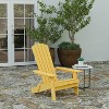 Merrick Lane Poly Resin Folding Adirondack Lounge Chair - All-Weather Indoor/Outdoor Patio Chair - 2 of 4