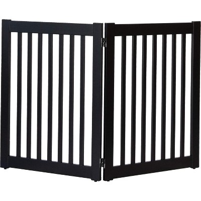 Dynamic Accents Highlander Series Solid Wood Pet Gates are Handcrafted by Amish Craftsman - 32 High - 2 Panel - Black