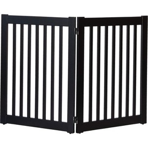 Dynamic Accents Highlander Series Solid Wood Pet Gates are Handcrafted by Amish Craftsman - 32 High - 2 Panel - Black - 1 of 2