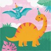 Creative Converting Girl Dino Birthday Party Plates and Napkins 48ct - 4 of 4