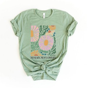 Simply Sage Market Women's Boho No Rain No Flowers Short Sleeve Graphic Tee - 1 of 4