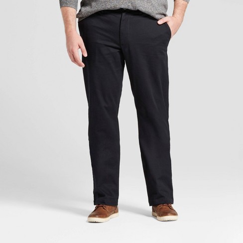 Men's Big & Tall Straight Fit Chino Pants - Goodfellow & Co™ Black 46x36