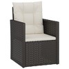 vidaXL Patio Armchair with Cushions Black Poly Rattan - 2 of 4