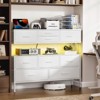 Hausource 9 Drawer Dresser 55" TV Stand Chest of Drawers with Charging Station, LED Light - 2 of 4
